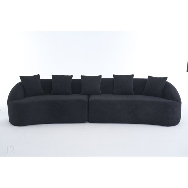 Mercer41 Luxurious Curved Modular Sectional Sofa, 30D High-Density